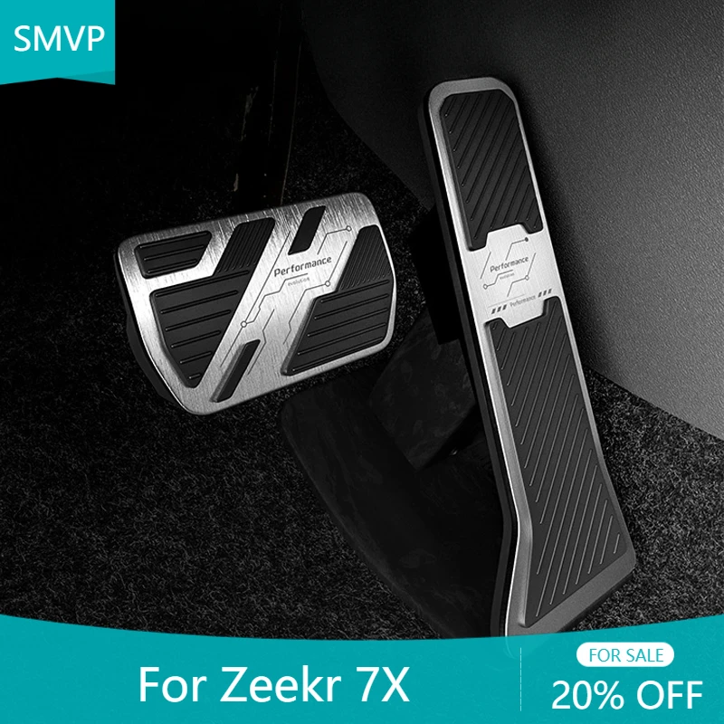 

Car Styling Interior Gas Brake Panel Cover Sticker Aluminium Alloy Modification Auto Accessories For Zeekr 7X 2024 2025