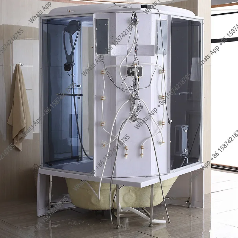 Hi Integral Shower Room Rectangular With Bathtub Fully Enclosed Warm Integrated Home Sauna Bath Room Is Not Waterproof view 4