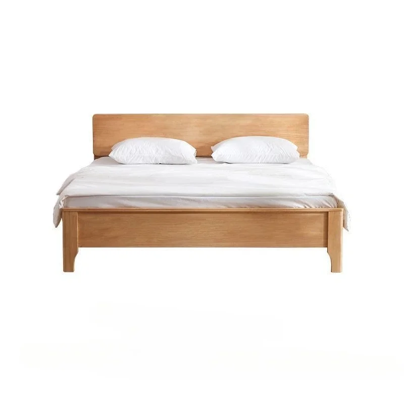 

Nordic solid wood bed, floor to ceiling high box air pressure storage