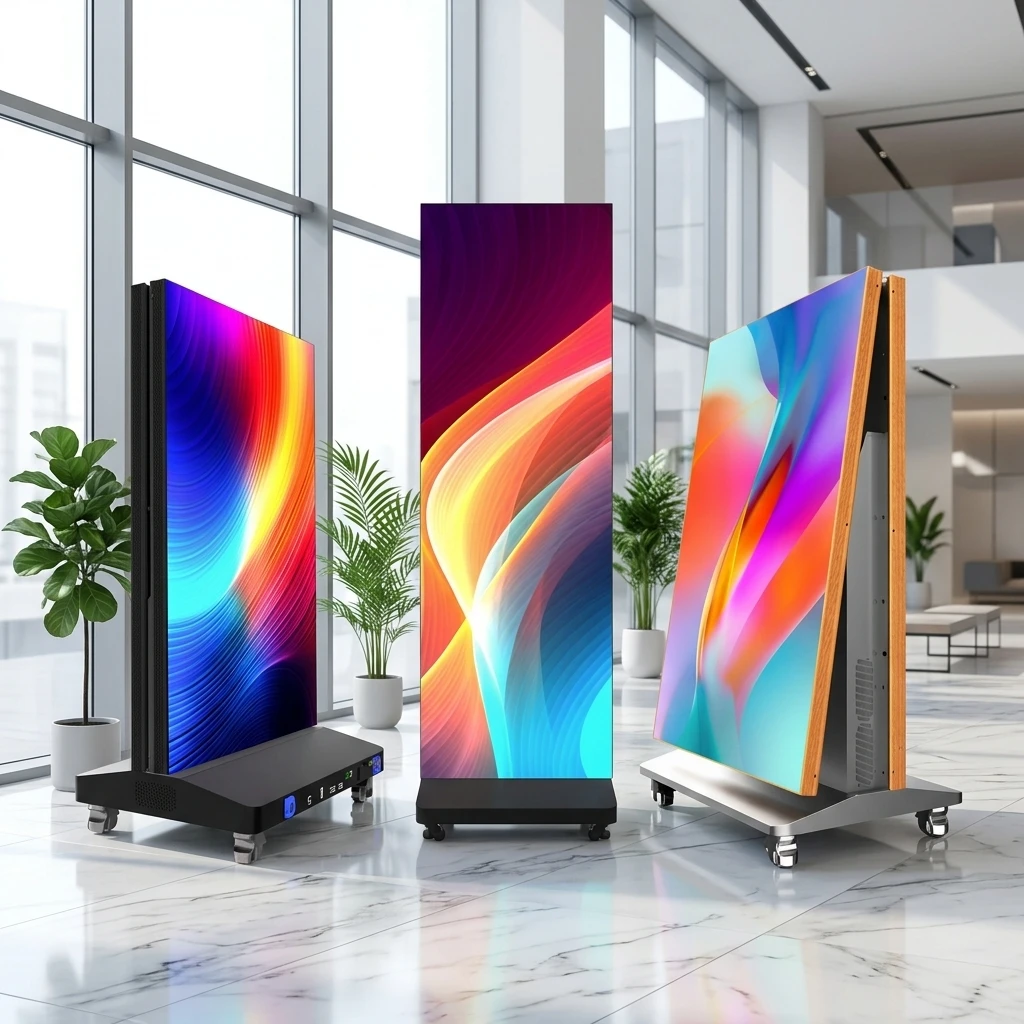 P1.25  Top-Bottom Folding Digital Signage for Shopping Mall Atrium | Retail Store Window 4K Display