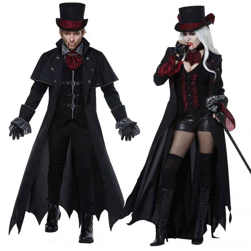 

Vampire Devil Gentleman Performance Costume Nightclub Couple Role-playing Men And Women Performance Costume