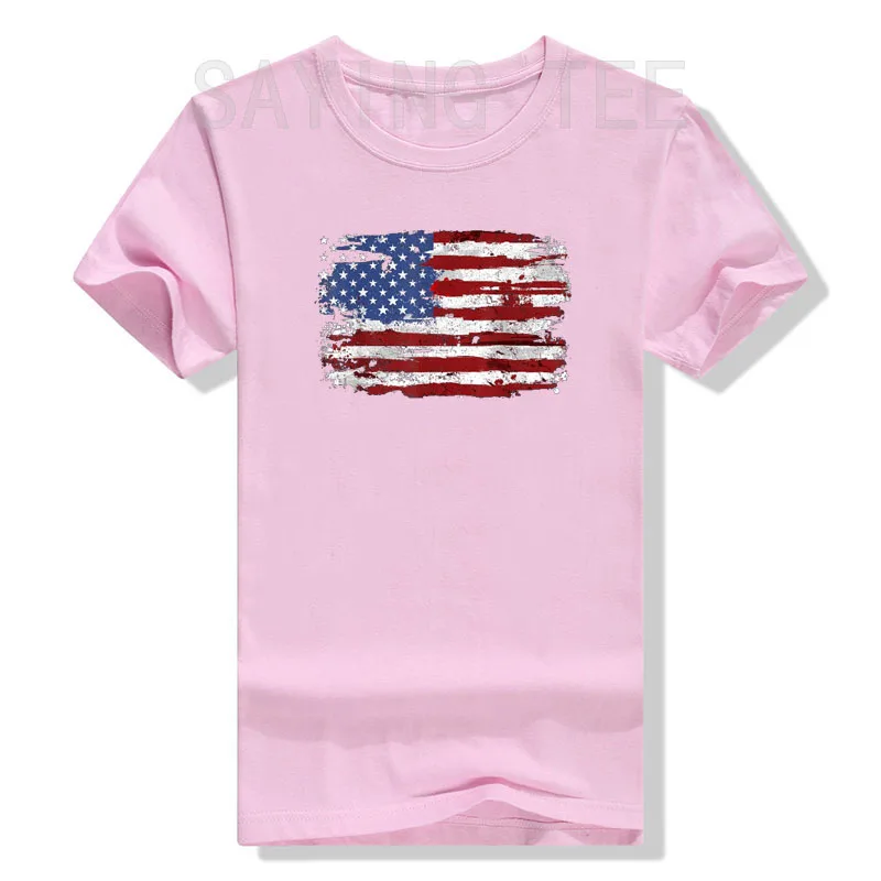 American Flag USA United States of America US 4th of July T-Shirt Funny Patriotic Graphic Tee Top Short Sleeve Men Women Clothes