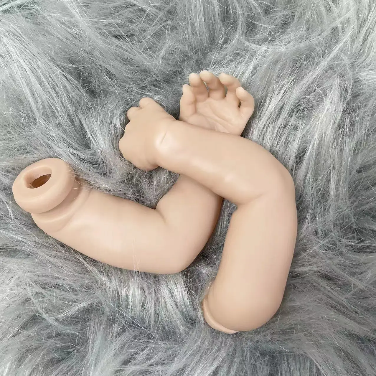 18 Inches Levi Bebe Reborn Baby Vinyl Unfinished Unassembled Doll Parts DIY Blank Doll Kit Mold - view 3