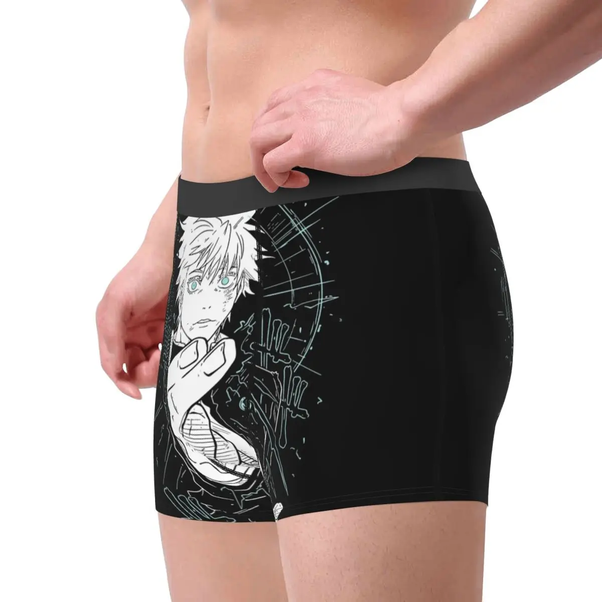 Man JJK Anime Gojo Satoru Underwear Humor Boxer Briefs Shorts Panties Homme Soft Underpants S-XXL