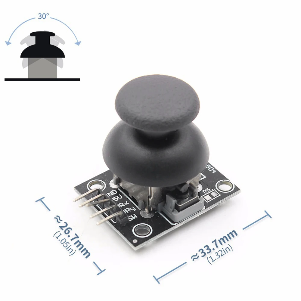 

ABYB 5 Pin Breakout Module Shield For Ps2 Joystick Game Controller 2.54Mm Pin Two-Way Rocker 10K Resistor For Diy Kit
