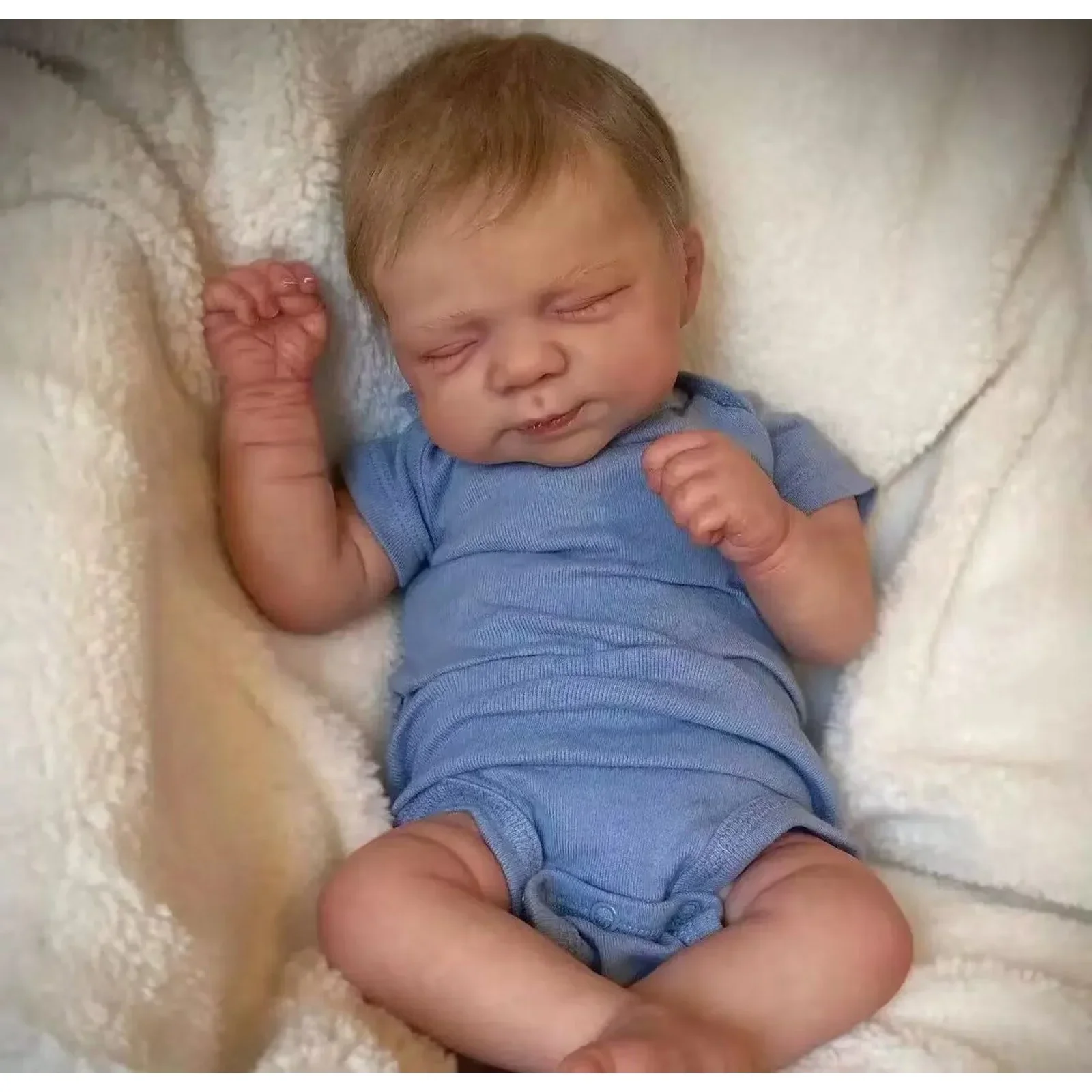 リスベッコ 19インチ 塗装済み完成品 リボーンドール - 手作りのリボーンドール 未熟児 新生児 子供のおもちゃ 女の子へのプレゼント