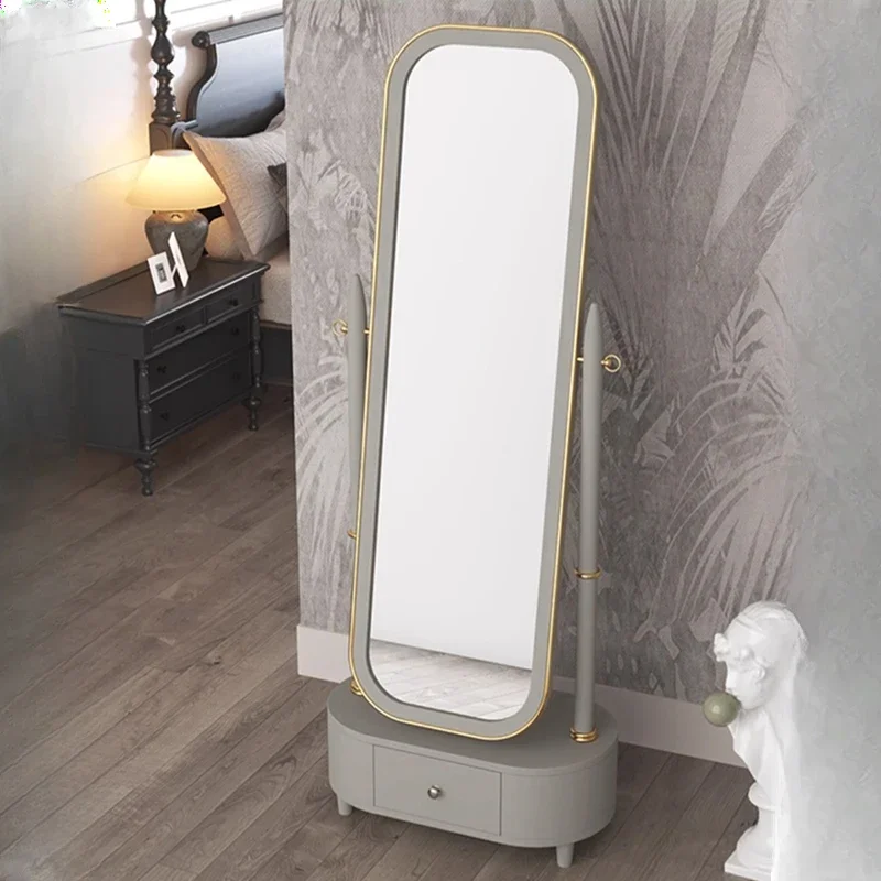 Modern Luxury Standing Mirror Bedroom Full Body Ligneous Dressing Floor Mirrors Living Room Vanity Home Furniture Espejos FYSM