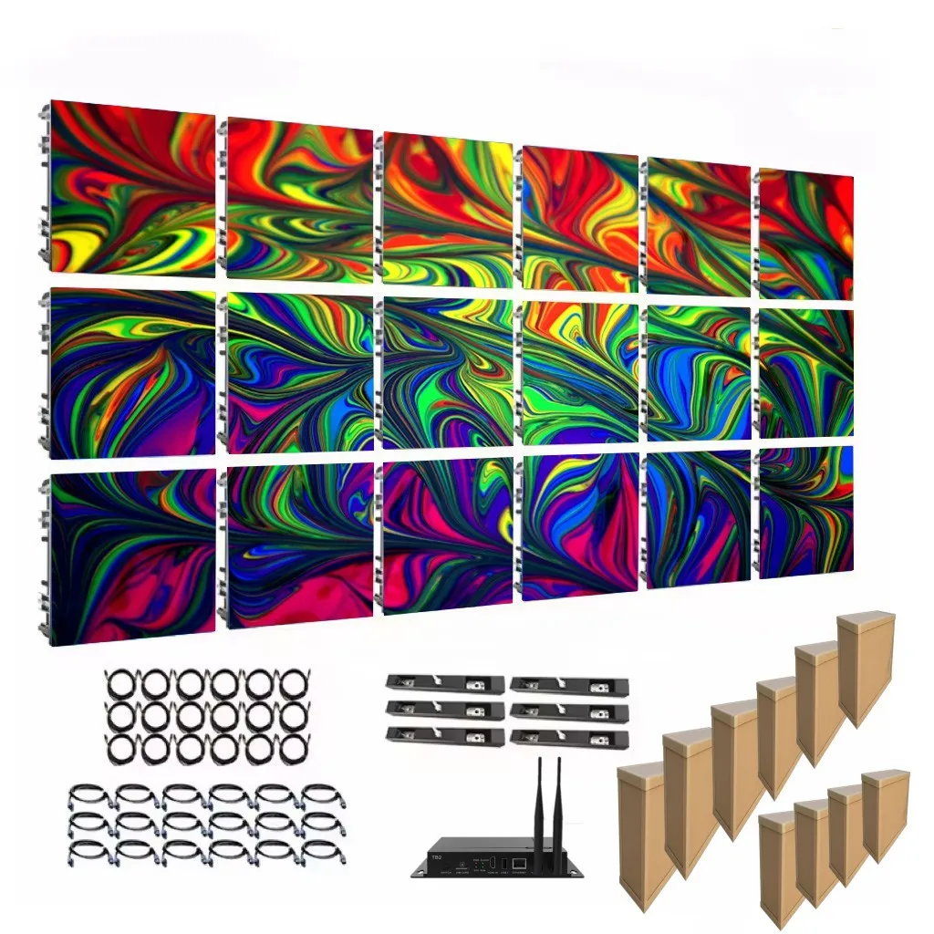 

High Brightness 9.84ftx4.92ft P3.91 Outdoor Rental LED Display Panels 500x500mm Stage Background LED Video Wall For Show