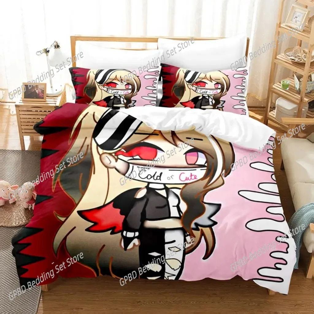 

3D Print Anime Kawaii The Gacha Girl Comfortable Duvet Cover Pillowcase Bedding Set Children Bedroom Decoration Home Textile