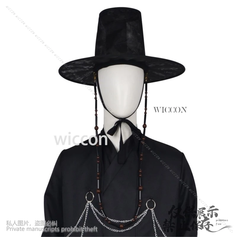 أنيمي فيلم Kpop شيطان ساجا بوي تأثيري جينو القوطي زي الكورية المعبود طويل أسود موحدة قبعة الوشم الدعامة وسيم هالوين كوسبفلي