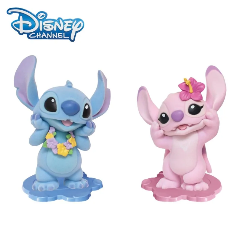 

Disney Lilo and Stitch Action Figure Kawaii Cartoon Angel Anime Model with Base Toys Car Decoration Lovers Kids Christmas Gifts