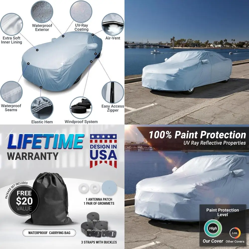 

Custom Heavy-Duty Waterproof Car Cover for 2014-2017 Models with UV Protection and Straps