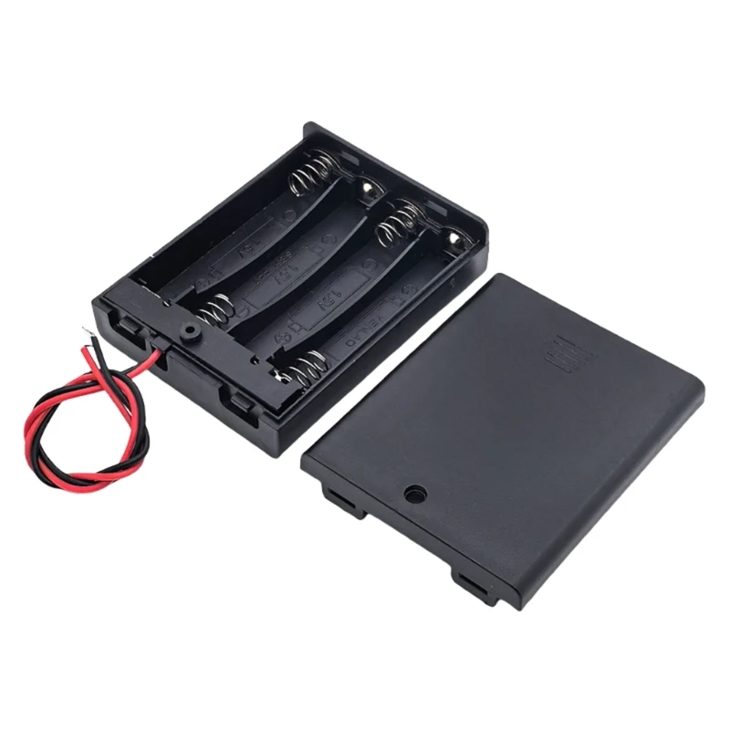 Q22A 4 Slot 3A Battery Holder 6V Corded Connection Spring Mechanism Switcher Control