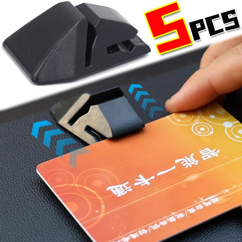 1/2/5PCS Wielofunkcyjne klipsy samochodowe Podwójne gniazda na karty Wizytownik do przechowywania wizytówek Kreatywna podstawa do mocowania tablicy rejestracyjnej