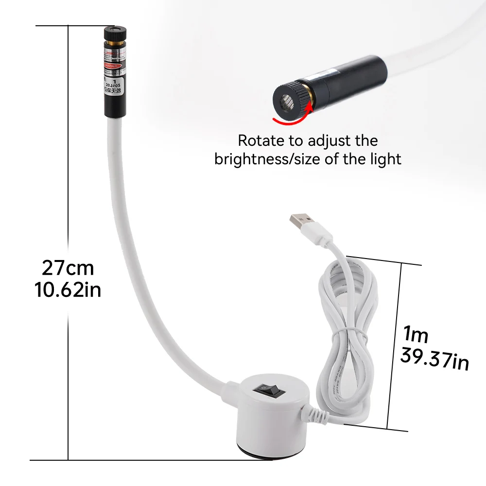 USB Rotes Infrarot-Laser-Positionierungslicht mit Magnetfuß DC5V Punkt-Linien-Kreuz Arbeitslampe Schneid- und Nähmaschinen-Zubehör – Detail 10