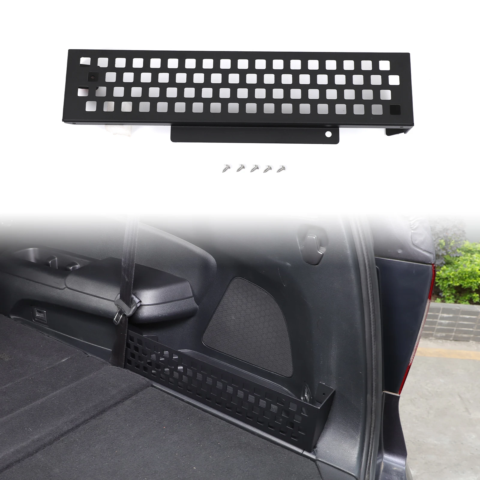 

Aluminum Alloy Rear Cargo Compartment Side Storage Panel for 2016-2022 Honda Pilot (Right Side) Car Accessories