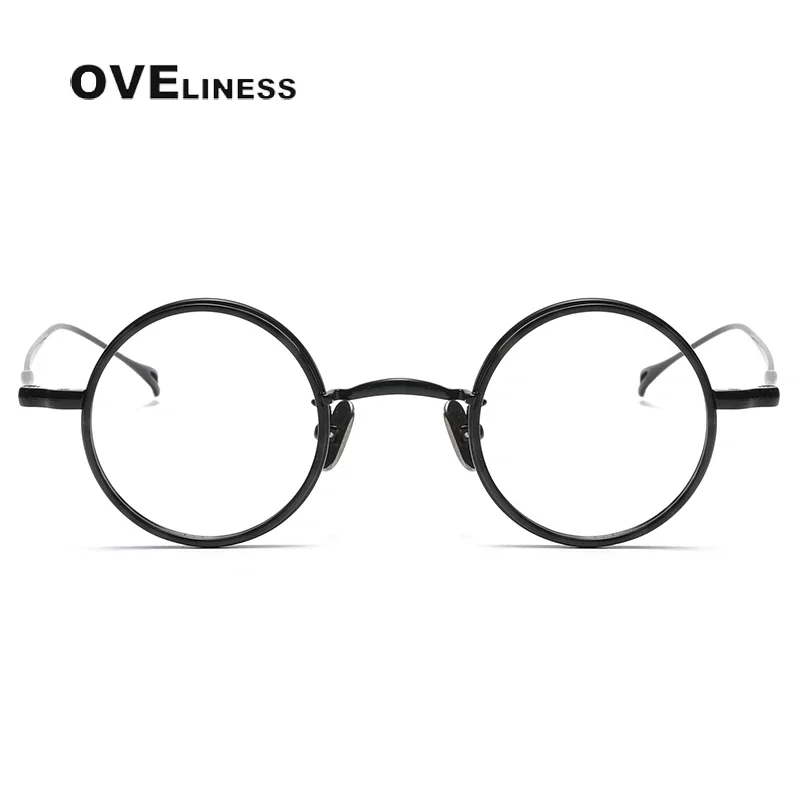 Acetate Titanium Glasses Frame for Men 2024 Simple Retro small Round male female Eyeglasses frames Women Eyewear spectacles