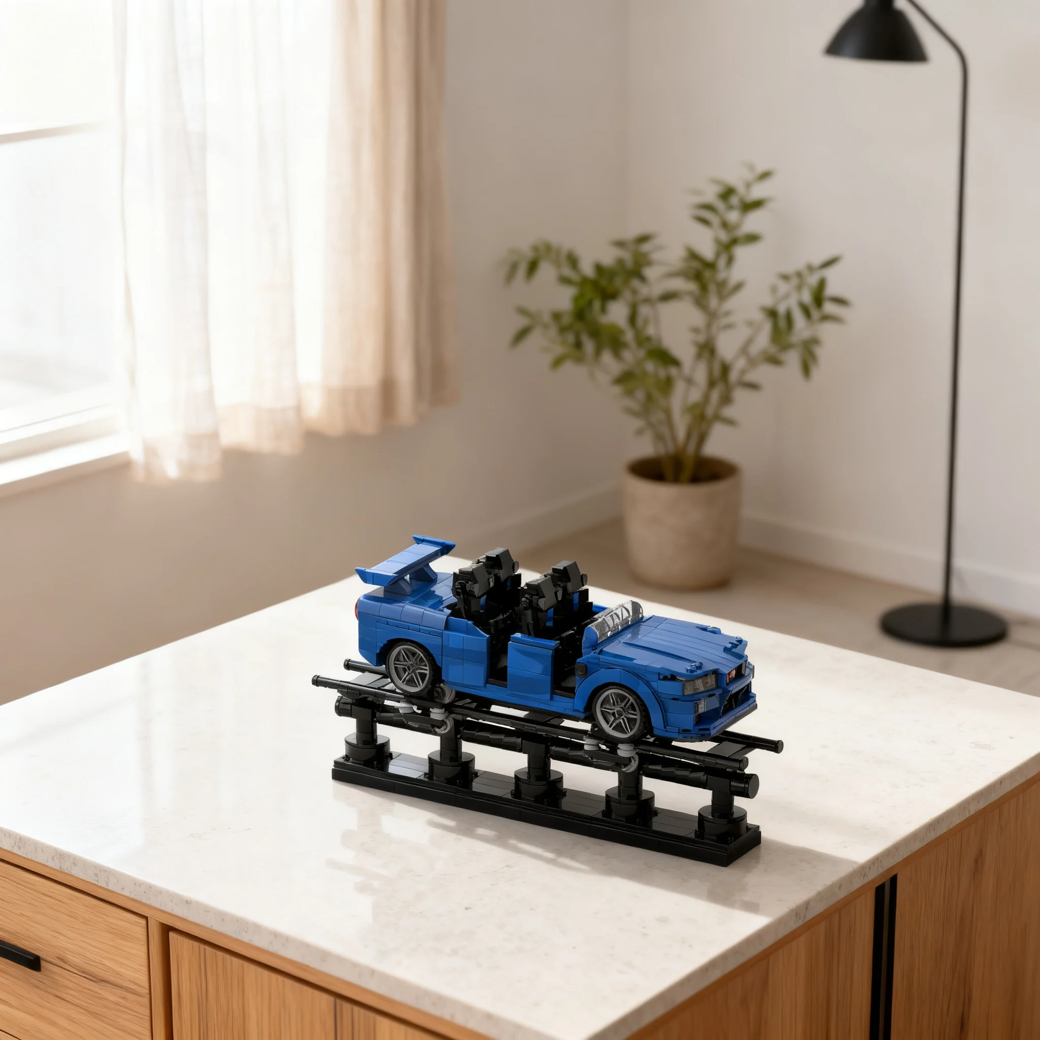 1343pcs MOC FAST FURIOUS HOLLYWOOD Drift Nissan Skyline Other Model Building Blocks Architecture Kids DIY Christmas Gift Toys