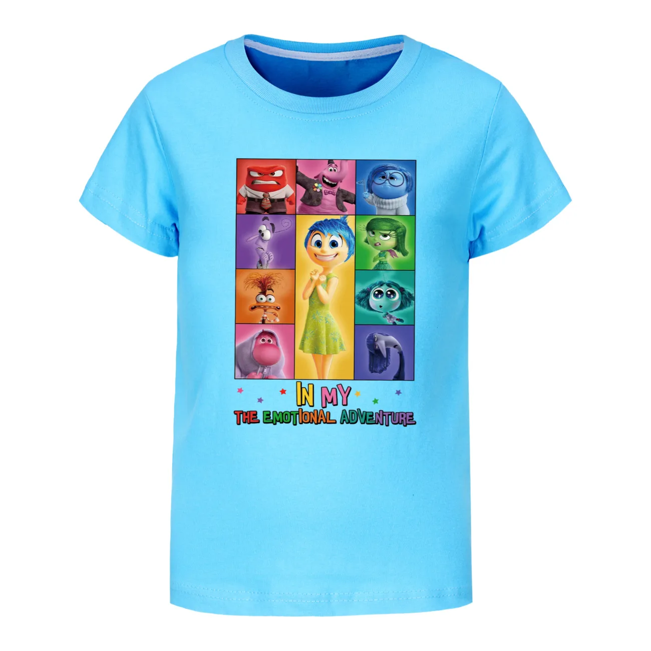 Inside Out 2 Tshirt Kids Short Sleeve T-shirts Toddler Girls Cartoon JOY SADNESS Clothes Baby Boys T-shirt Children Casual Tops