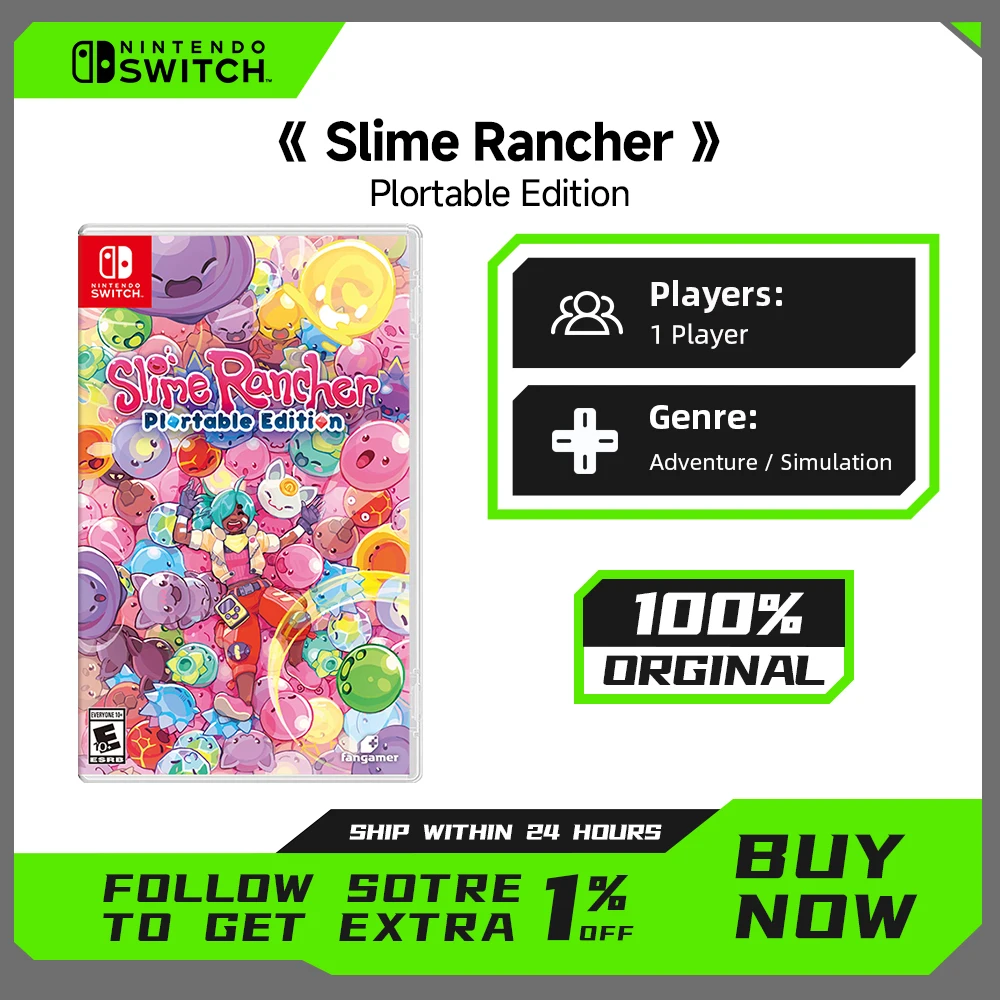 Slime Rancher: لعبة Nintendo Switch الإصدار المحمول 100% بطاقة الألعاب المادية الأصلية الرسمية لعبة RPG Genre للتبديل #1