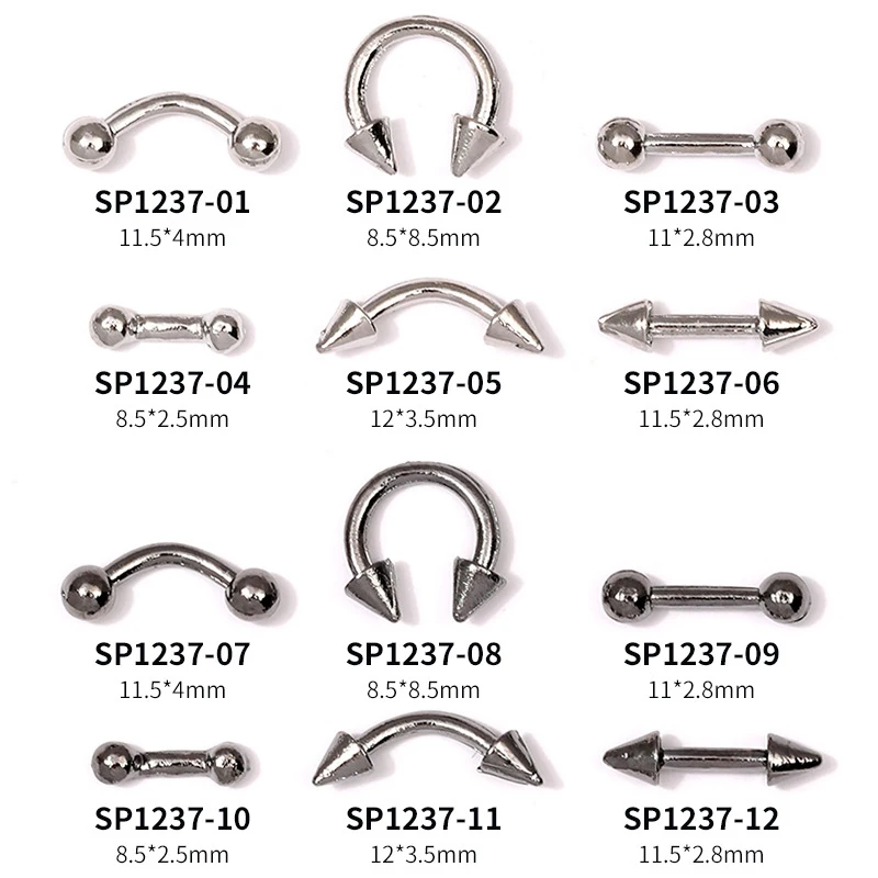 50PCS Punk Metall Arc Bar Kreis Niet Kaviar Pfeilspitze Schwarz Legierung Nail art Strass Dekorationen Maniküre Charms