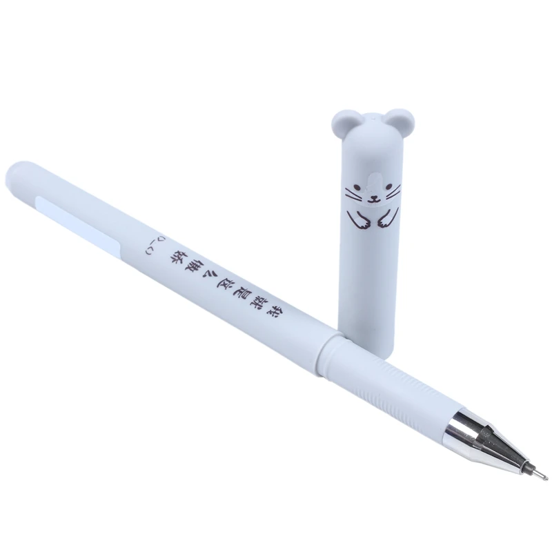 4 Pcs/Set Cute Animal Panda Mouse Erasable Gel Ink Pen 0.35Mm Gel Pen School Office Supply Gift Students Stationery