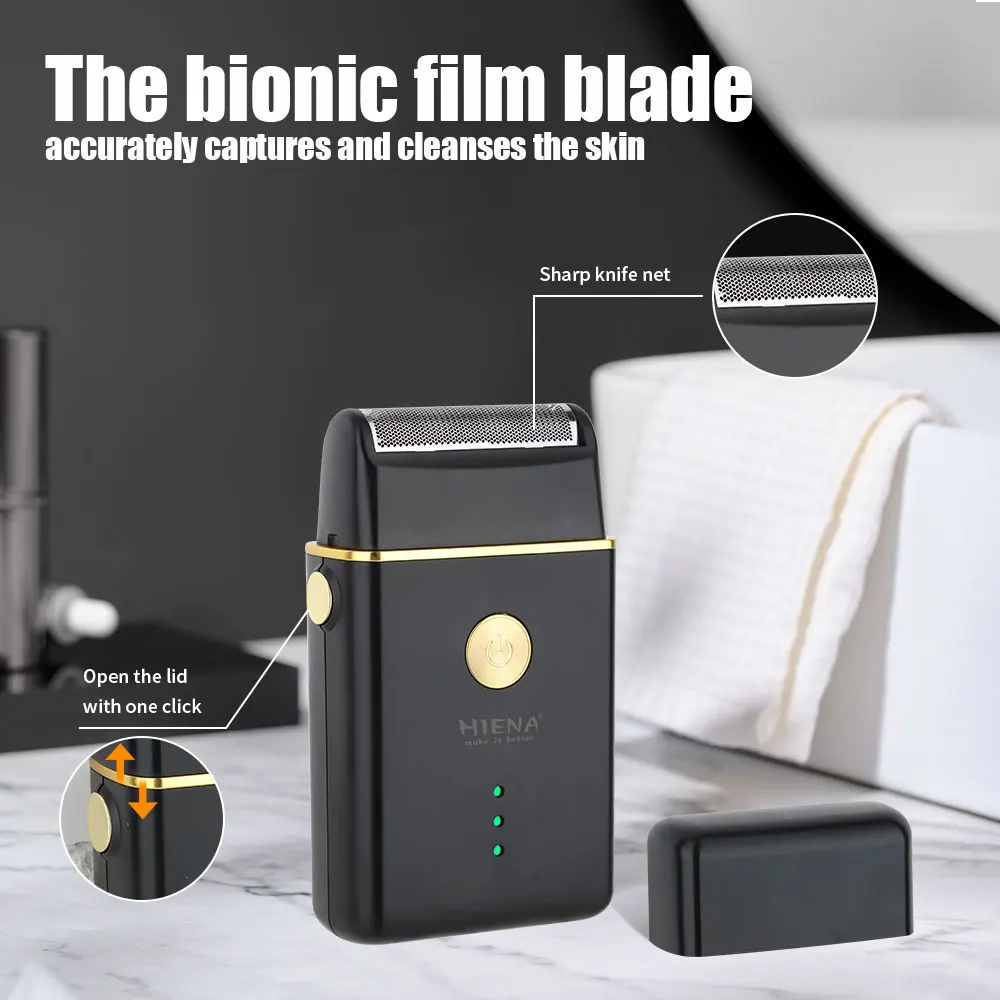 Electric Shaver Professional Beard Trimmer Razor Portable Mini Shaver Reciprocating Shaving Blade USB