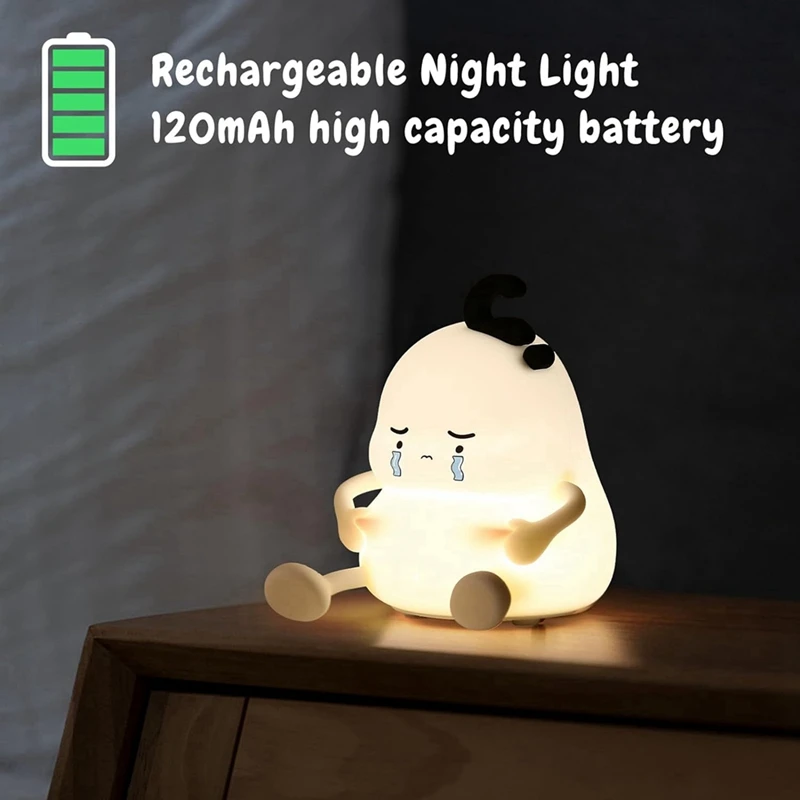 TKOH-Chubby Silicone Nightlight Bedroom Desktop Ornaments Gift Atmosphere Silicone Pat Lamp