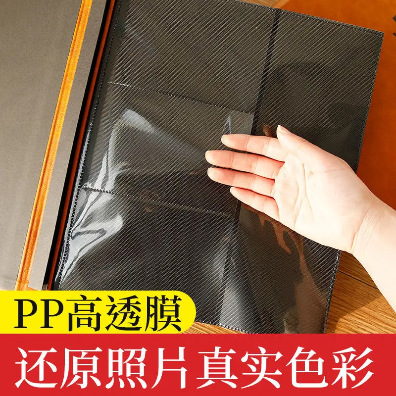 5 inch, 6 inch, 1000 leather photo albums, large capacity home storage album, commemorative record book, insert style molded