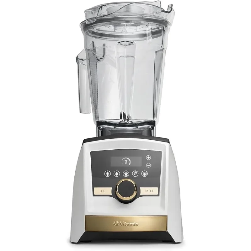 

Интеллектуальный Блендер с золотым ярлыком, серия Ascent Vitamix A3500, профессиональный, 64 унции, низкопрофильный контейнер, белый с золотыми акцентами