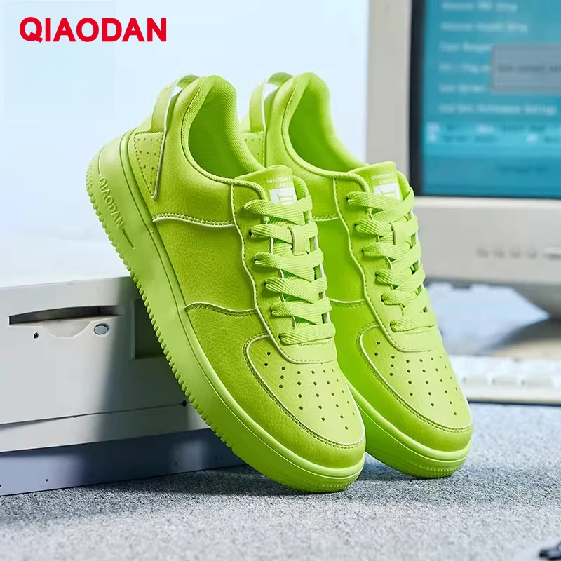 

Мужская спортивная обувь QIAODAN, осень 2021, спортивная повседневная обувь, зеленые кроссовки, дышащая обувь для скейтбординга XM2590550B