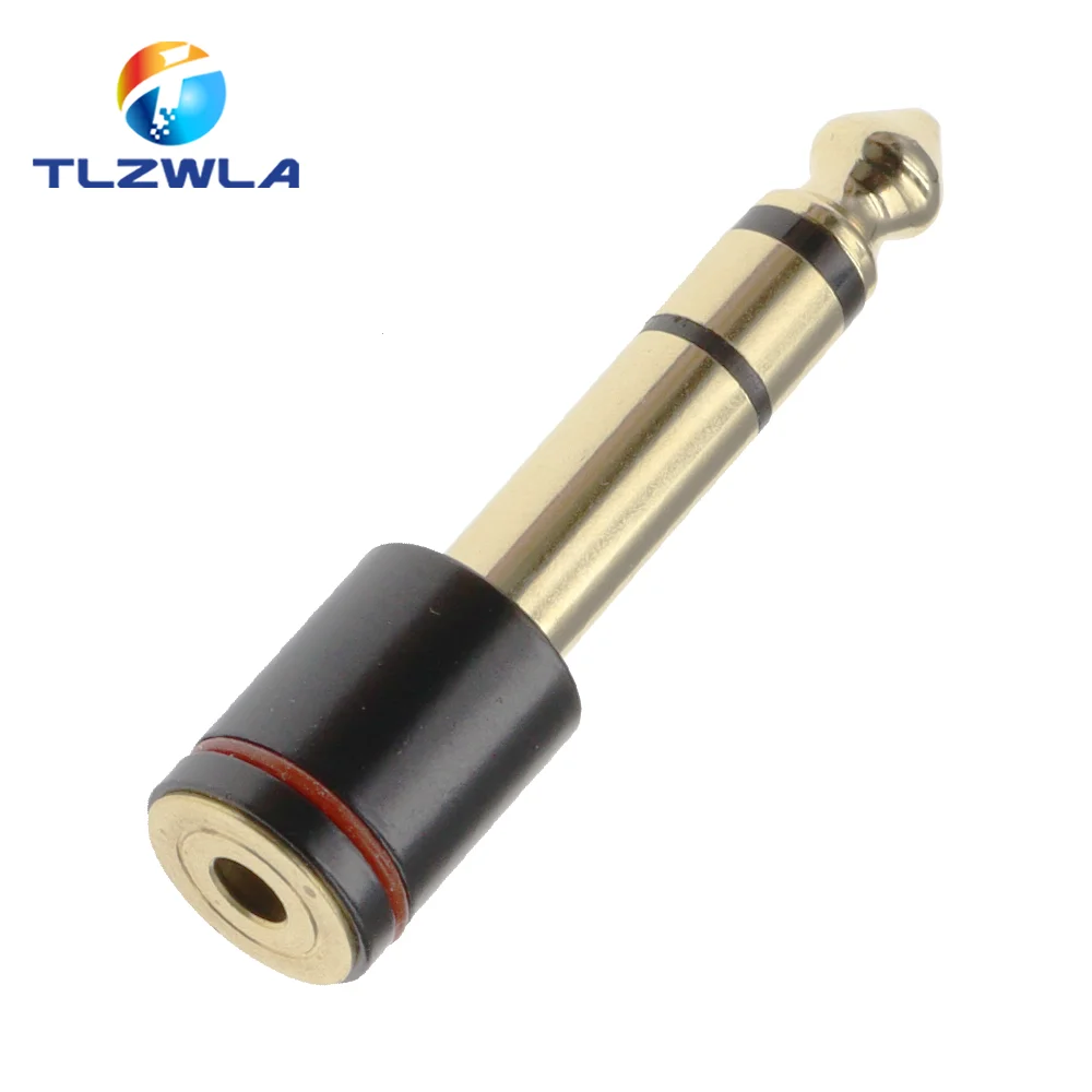 3.5MM Female Socket Turn 6.35MM Plug Mono Channel/Stereo 6.35MM Female Socket To 3.5MM Audio Plug Headphone Microphone Connector
