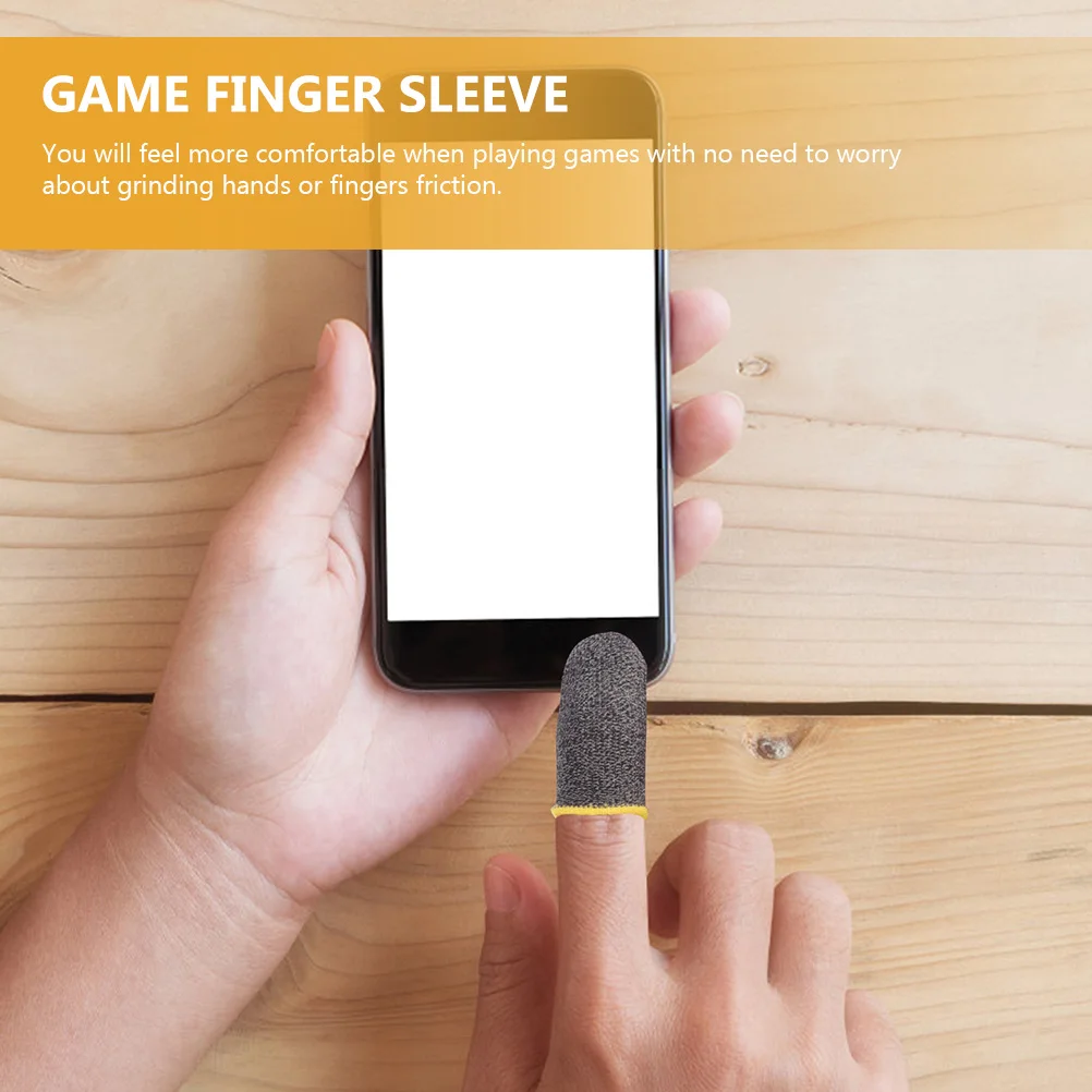 

18 Pairs Fiber Gaming Finger Sleeves Thumb Anti slip Sweat resistant Cover Anti Slip Finger Sleeve Durable Gaming Accessories