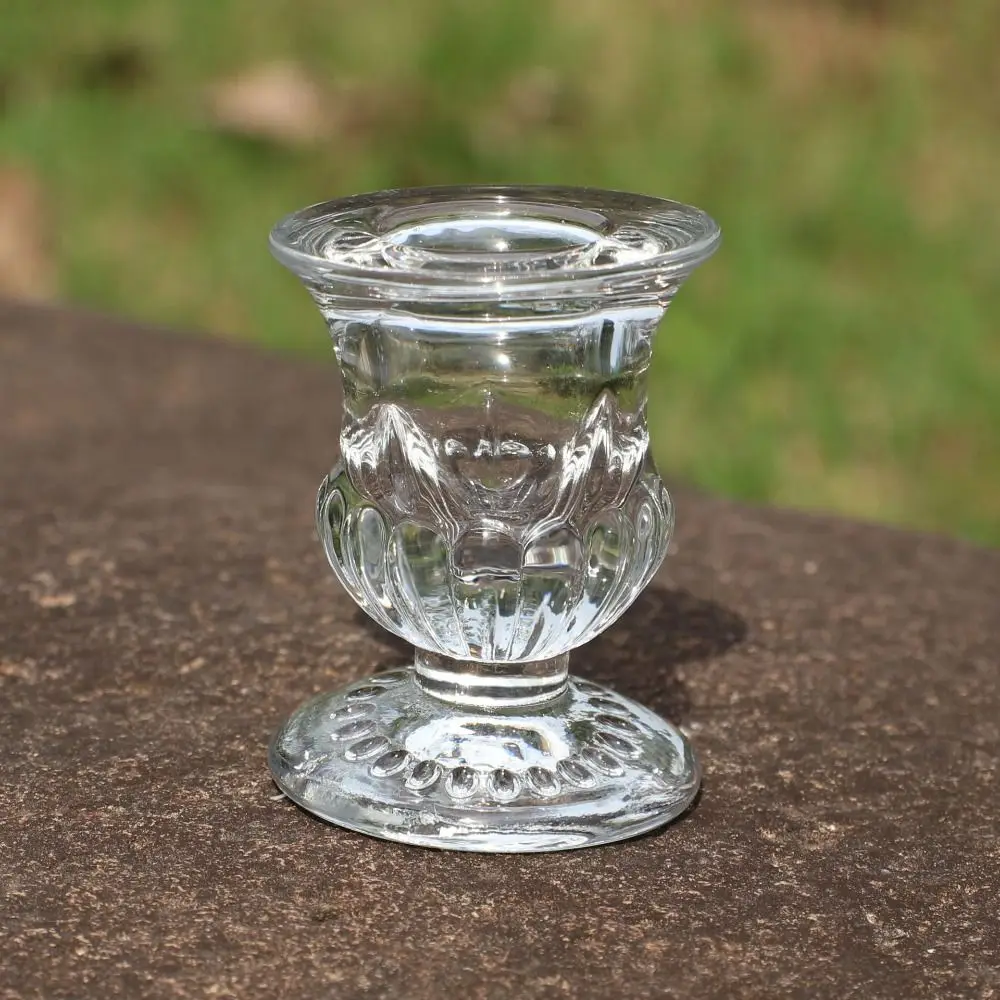 1/4pcs Vintage Glass Candlestick Holder Clear 6.8/5.8/6 CM Decorative Candle Plates Vintage Crystal Candle Holder Bedroom