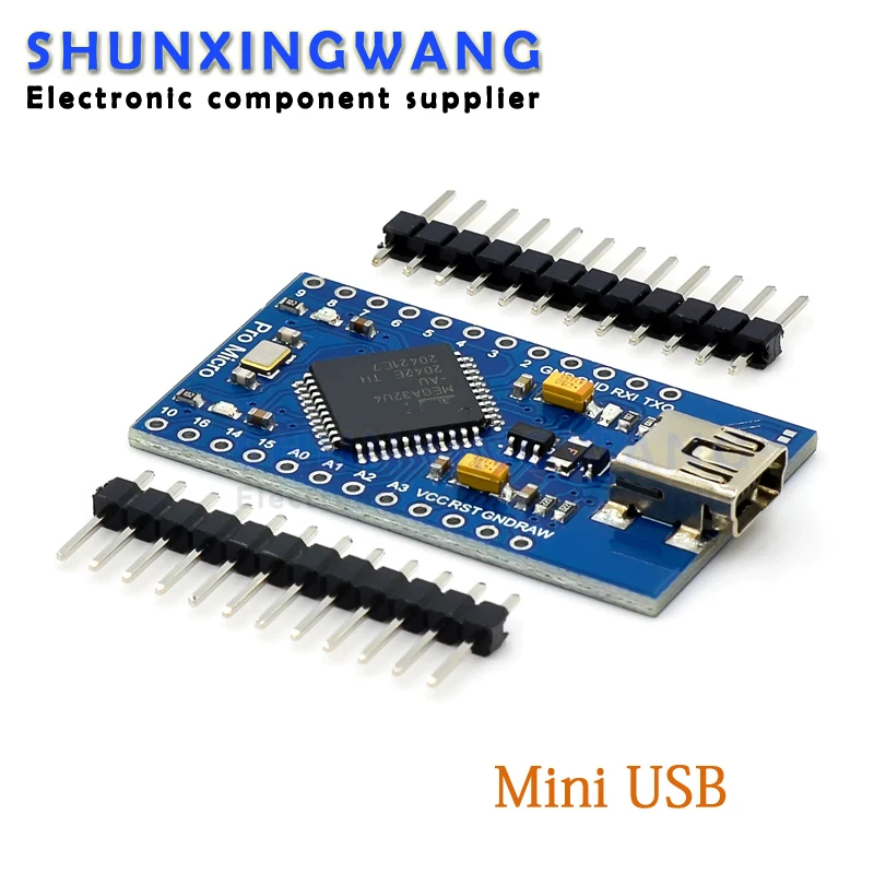 Pro Micro ATmega32U4 5V 16Mhz Originele Chip Vervangen ATmega328 Pro Mini Met 2 Rij Pin Header