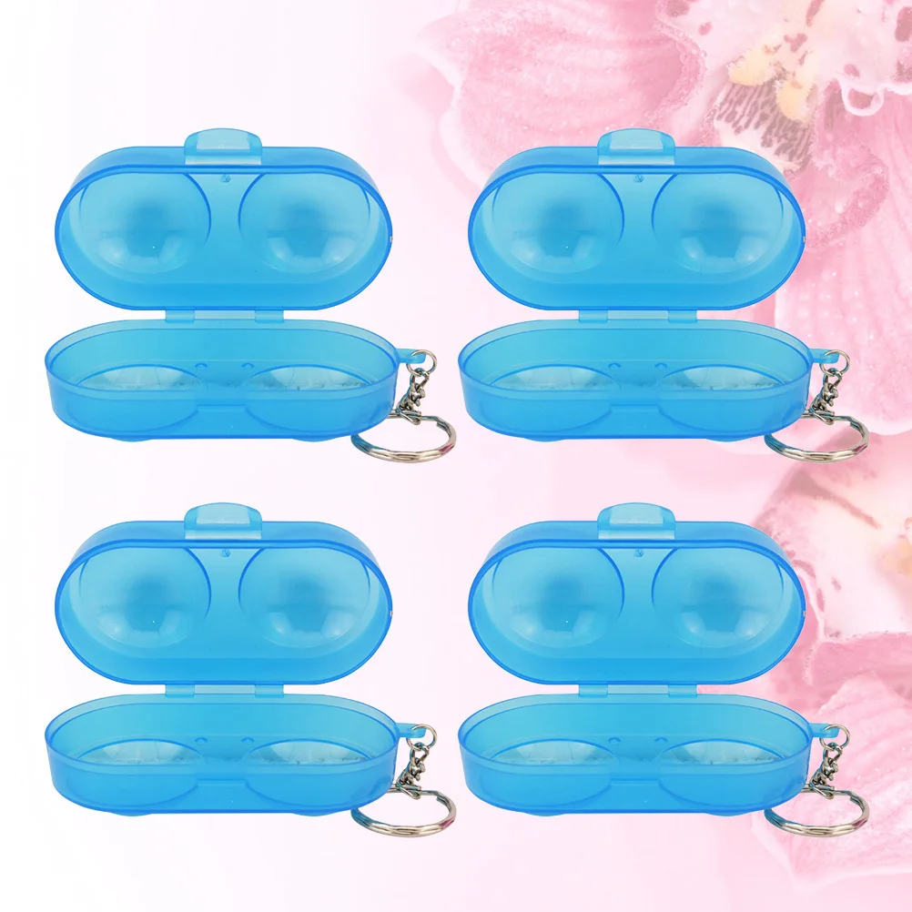 5 قطع حامل كرة تنس الطاولة ذو الفتحة المزدوجة، حافظة آمنة تمنع السحق مع سلسلة المفاتيح للتدريب واللعب الترفيهي