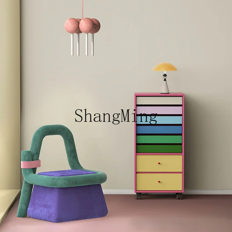 CL Modern Mobile Side Cabinet File Cabinet Dopamine Furniture Movable Storage