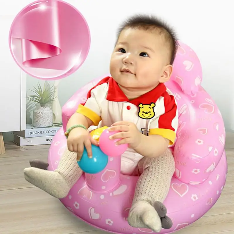 Inflatable Kids Chair Inflatable Babies Sofa Blow Up Seat Summer Toddler Chair Little Kids Floor Seats Toddler Support Seat