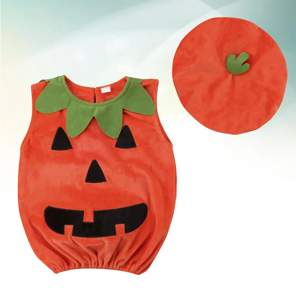 Pumpkin Halloween Costume for Baby Infant Toddler Cute Spooky Outfit Perfect Photo Booth Prop Prank Gag Gift Warm Layering