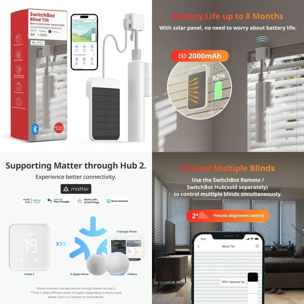 

Smart Electric Blinds with Solar Power and Light Sensing for Automatic Open and Close Function