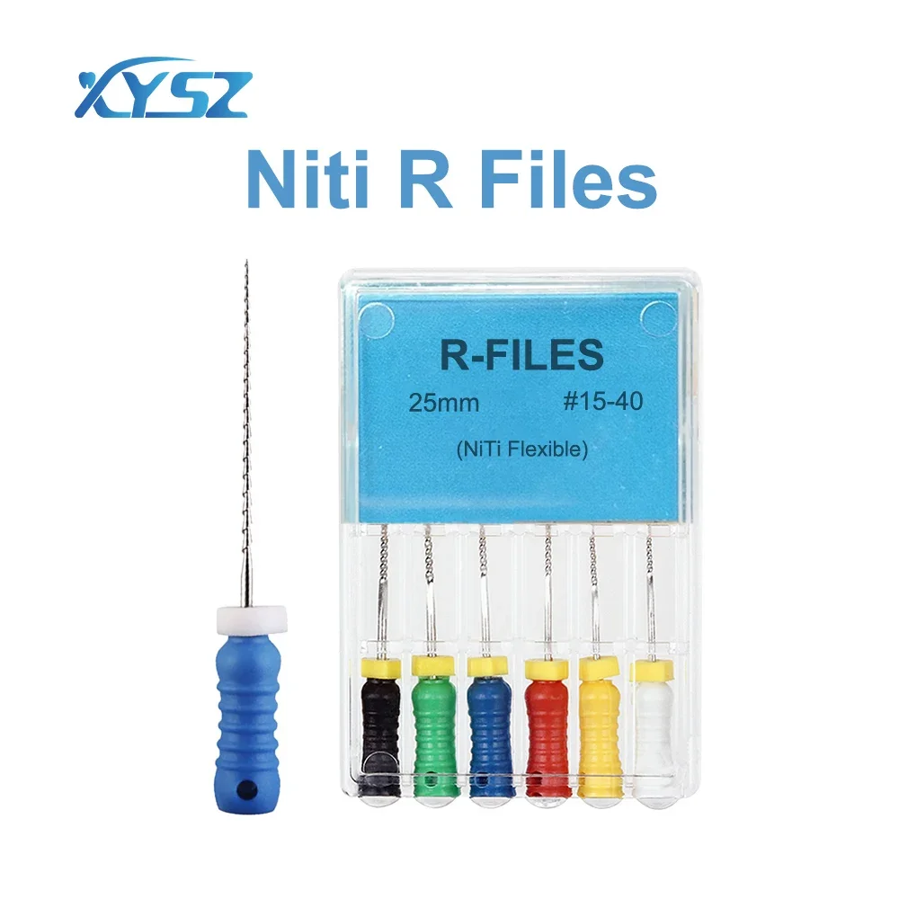 

XYSZ 6Pcs/Pack 21mm/25mm Dental Hand Use NITI Reamers Softer and Flexible Endodontic Access R Files Dentistry Instruments