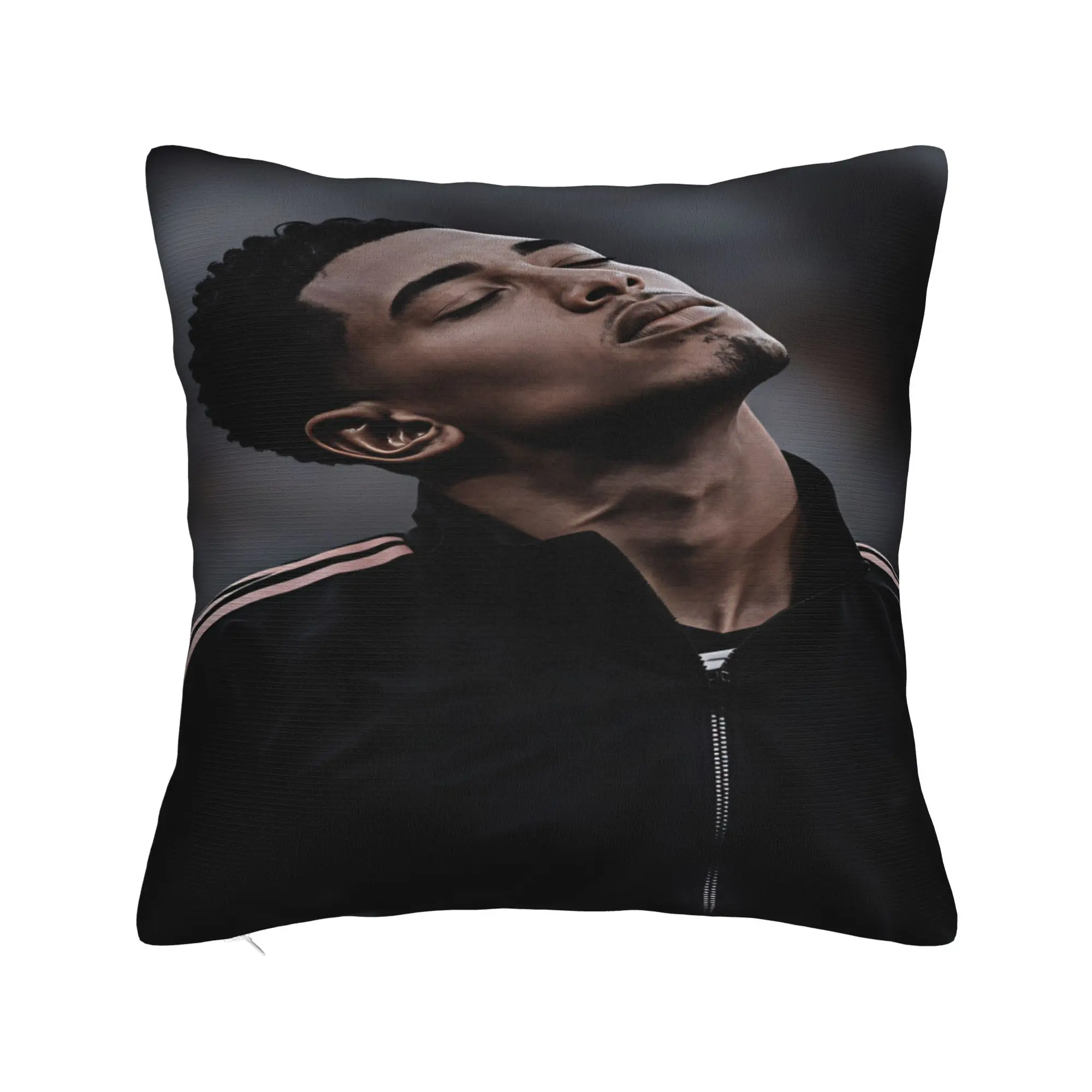 Jude Bellingham Head Tilted Back Eyes Closed Pillow Case  Kawaii Pillow Cover Print Pillowcases For Living Room Sofa