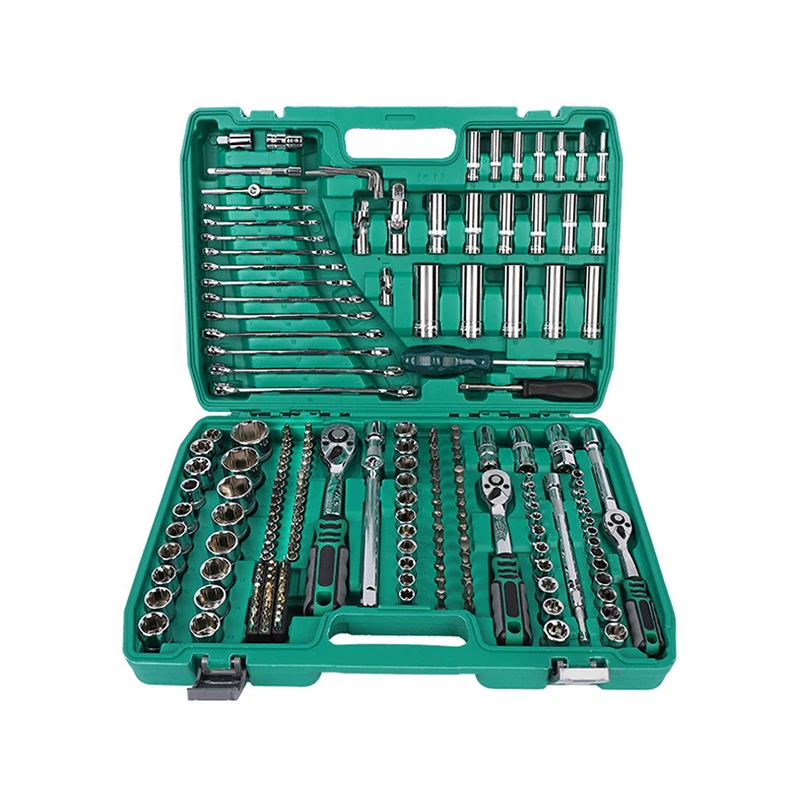 216ピース 車修理ツールボックス 組み合わせ混合ツールキット ハンドソケット ラチェットレンチツールセット