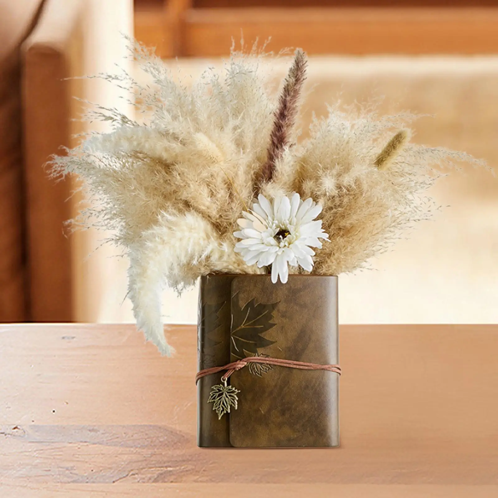 Florero para cuaderno, florero seco y fresco, accesorio para fotografía, florero decorativo para dormitorio, baño, estantería, tienda, ventana, cafetería