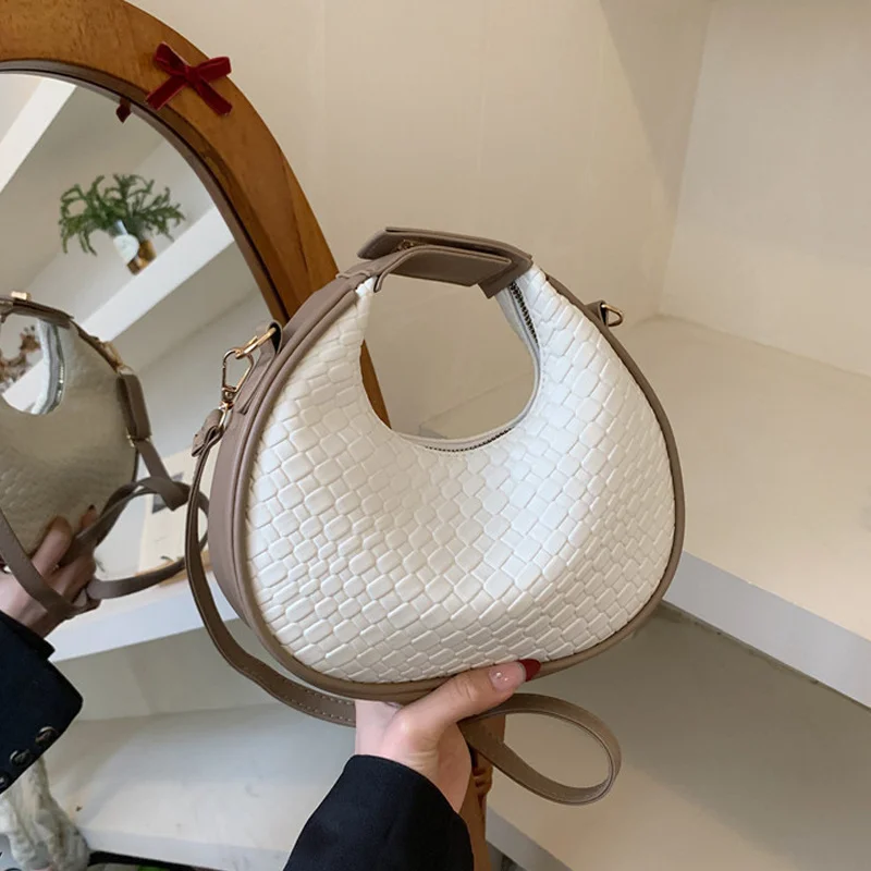 Mode Schwarz Halbmond Tasche Luxus Pu Leder Damen Geldbörsen und Handtaschen Umhängetaschen Frauen Schulter Taschen – Detail 26