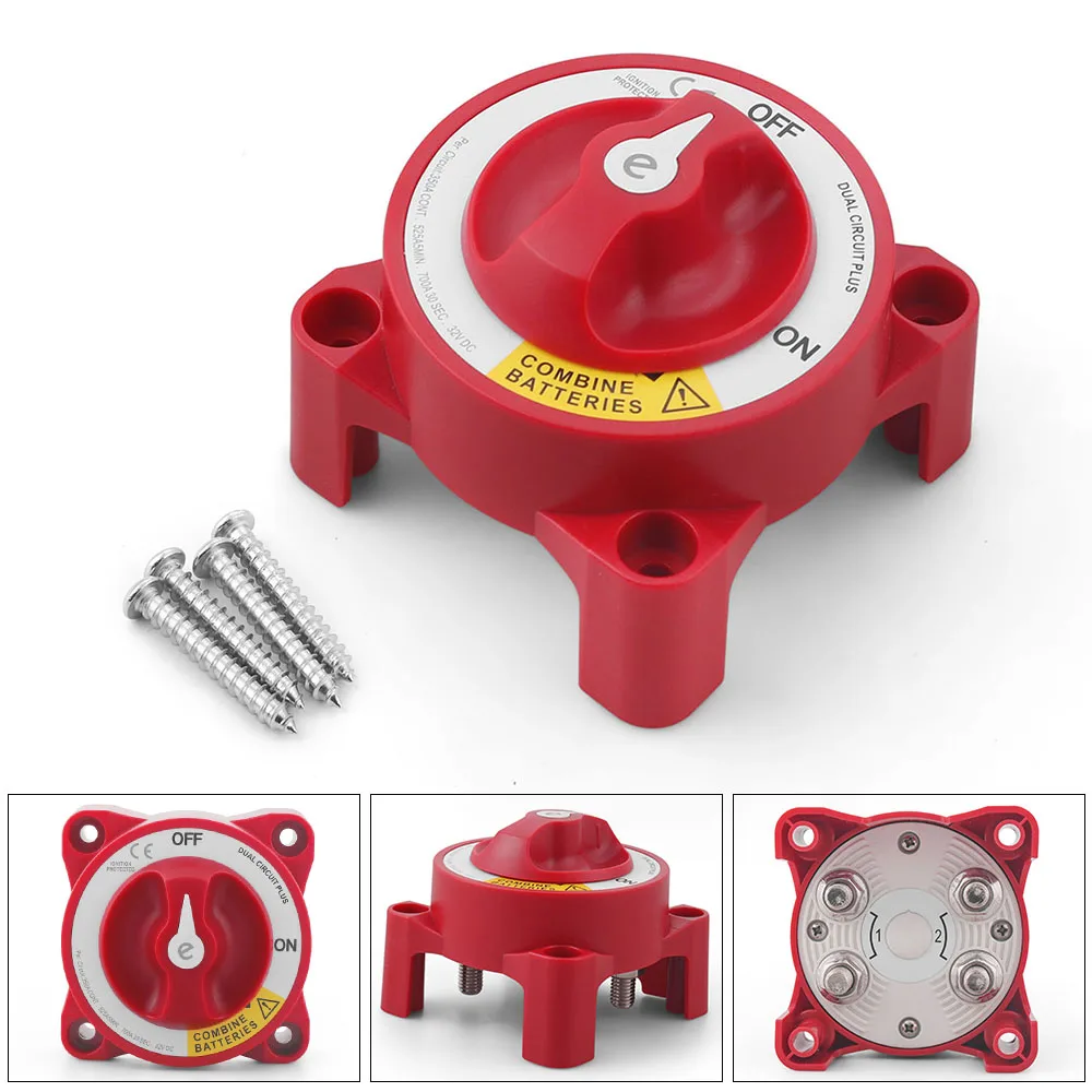 

350 А E-серии для автомобиля, грузовика, корабля, скоростного катера, прочный 5511E, двойной цепь плюс аккумулятор, поворотный переключатель, изоляторы, отключение 12 В-32 В