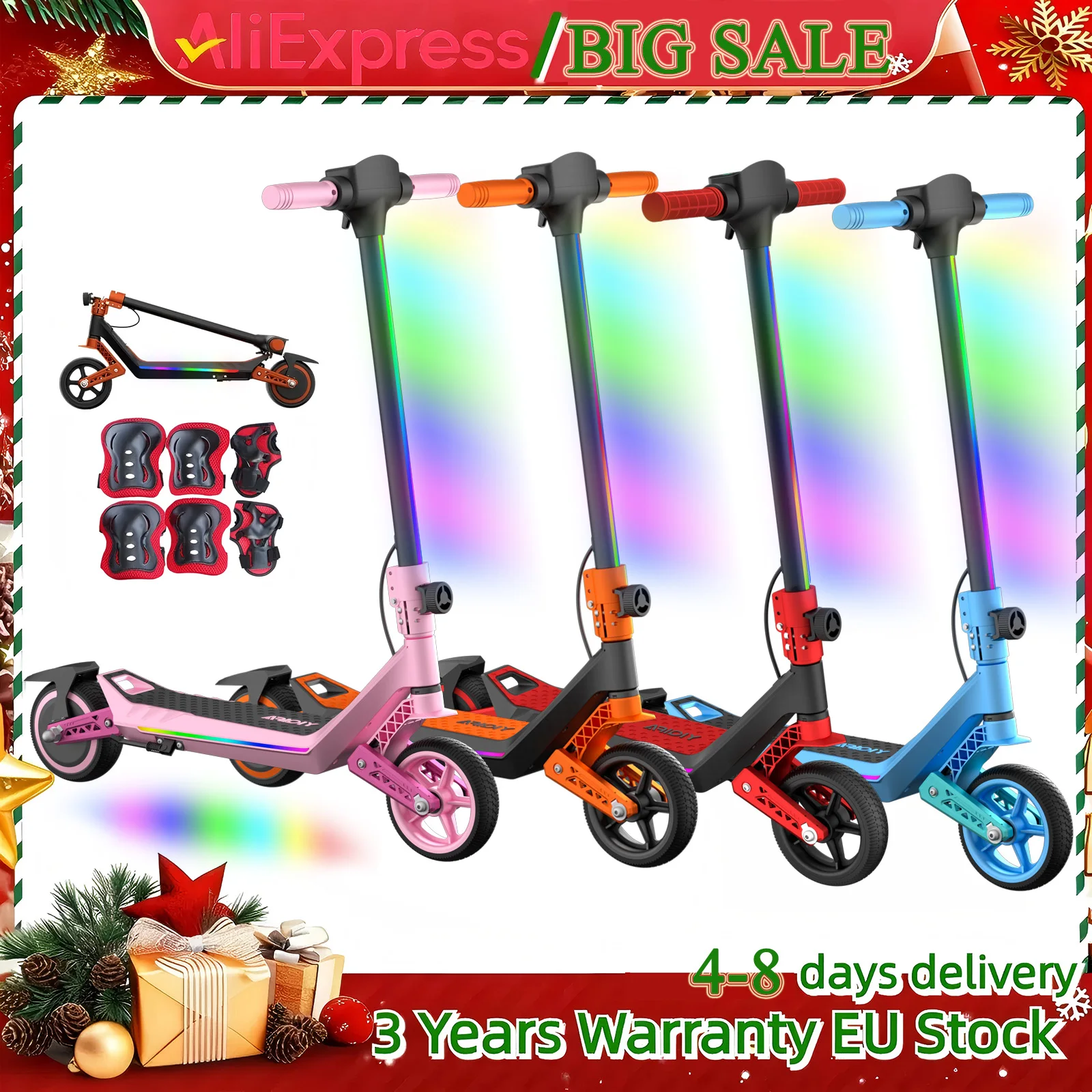 Trottinette électrique U8 pour enfants de 6 à 12 ans, trottinette électrique pliable, moteur 130W, double suspension, vitesse maximale 16 km/h, autonomie 10 km, meilleurs cadeaux