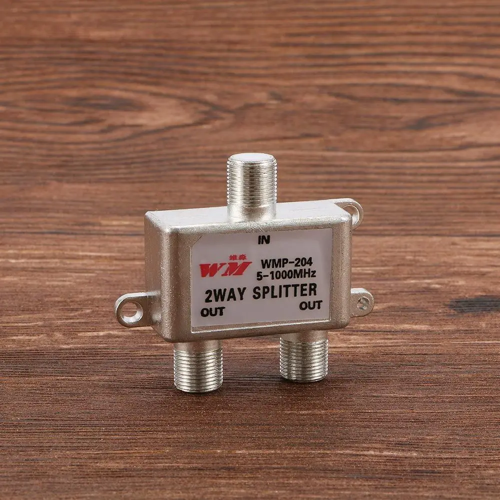 Video Equipment Durable 2 Way Splitter Coax Cable TV Receivers Signal Split Satellite TV Antenna