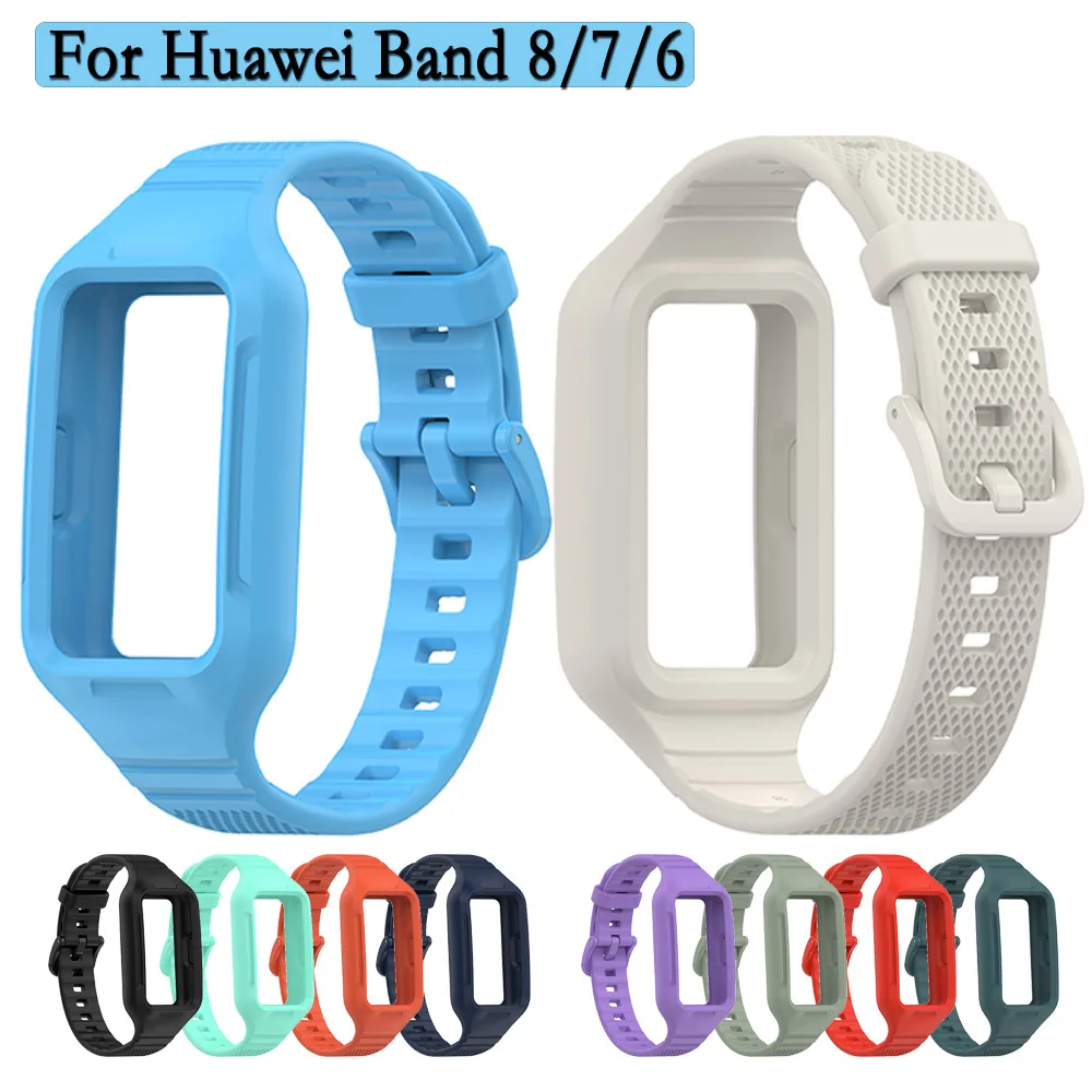 

New For Huawei Band 9/8/7/6 Wrist Strap Watch Band All In 1 Color Texture Band Accessories Replacement Bracelet Adjustable