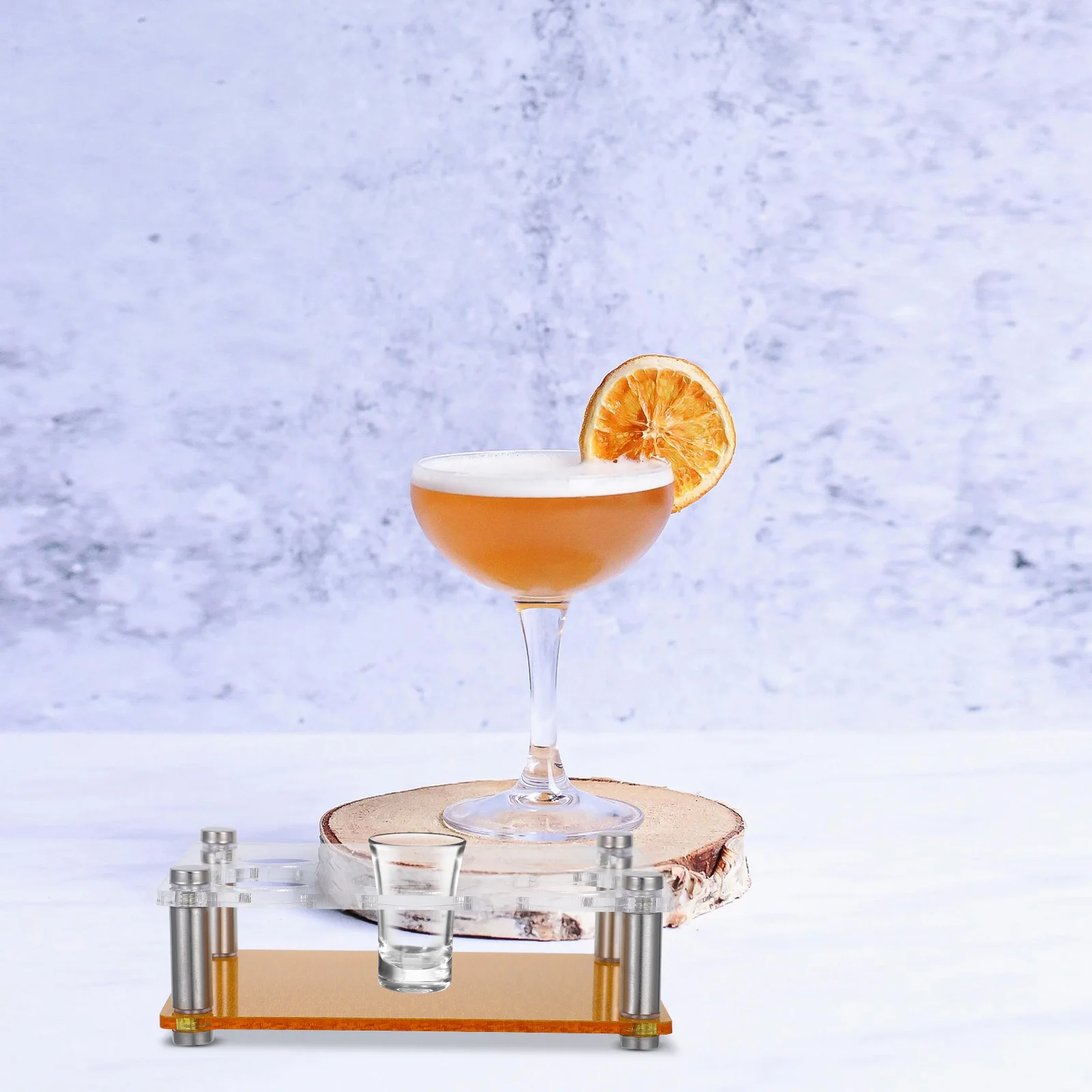 

Acrylic Beer Mug Stand Shot Glass Tray Elegant Display Organizer for Bar KTV Parties Glass Holder Stable Design Space